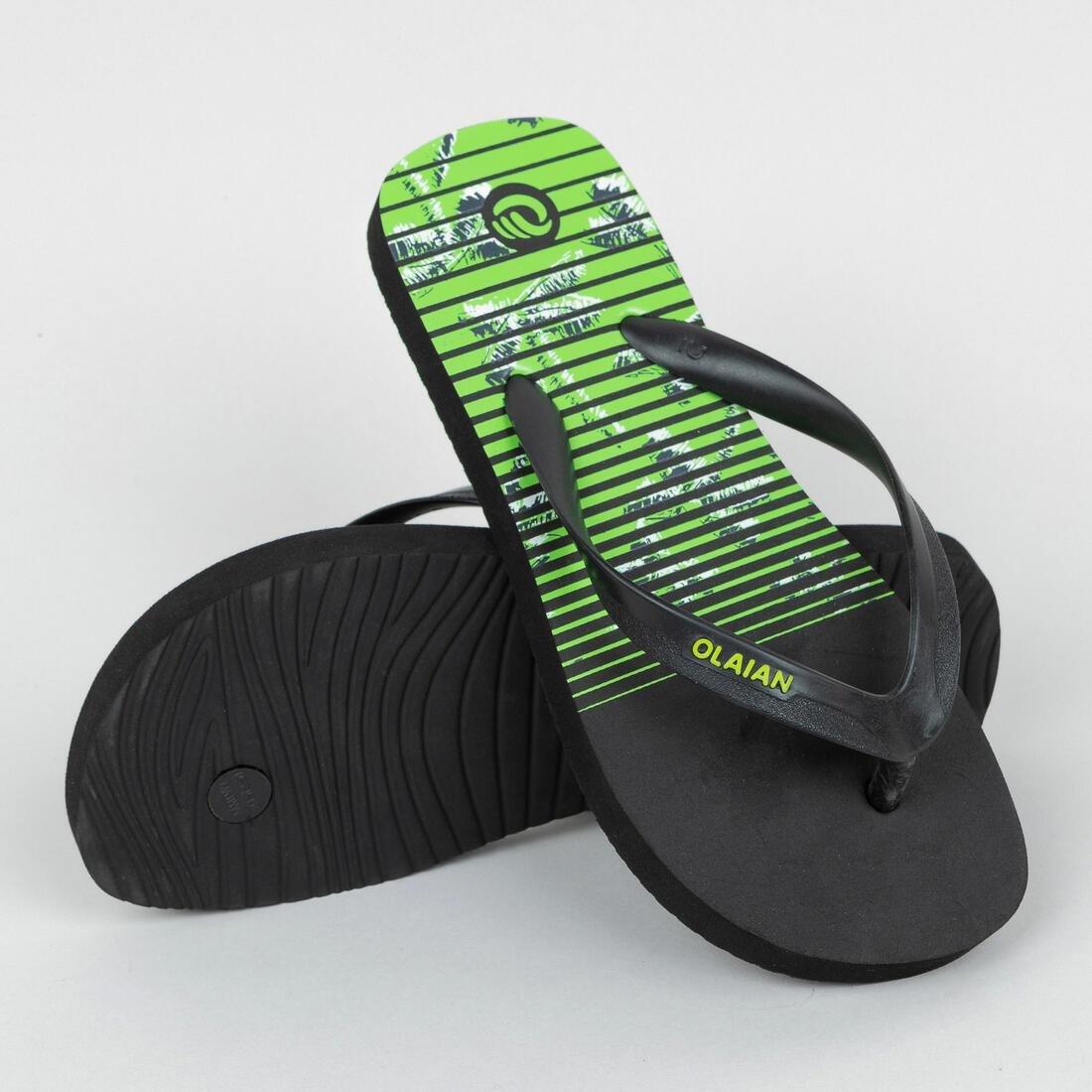 TO100 Print Celtic Junior Flip-Flops, Black, No Color, large image number 4