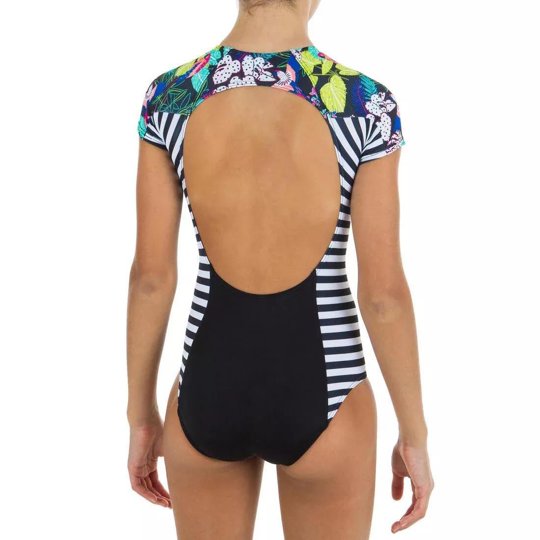 OLAIAN - One-piece swimsuit - blue coral, BLACK