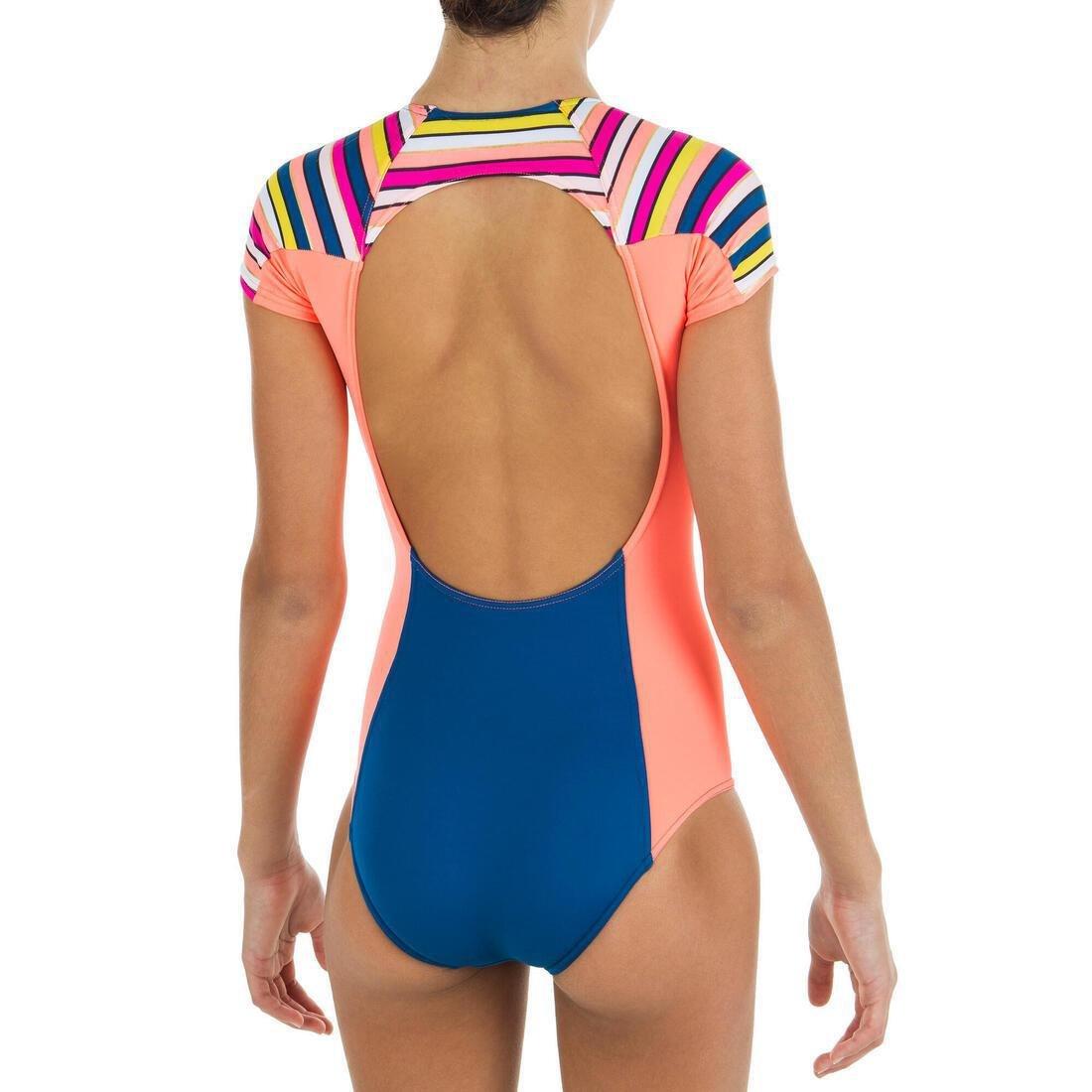 OLAIAN - One-piece swimsuit - blue coral, BLACK