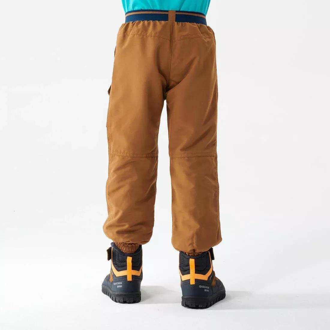 Kids Unisex Warm & Water-Repellent Trousers  2-6 Years - NH100, Brown, No Color, large image number 2