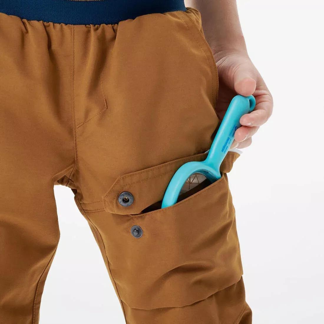 Kids Unisex Warm & Water-Repellent Trousers  2-6 Years - NH100, Brown, No Color, large image number 4