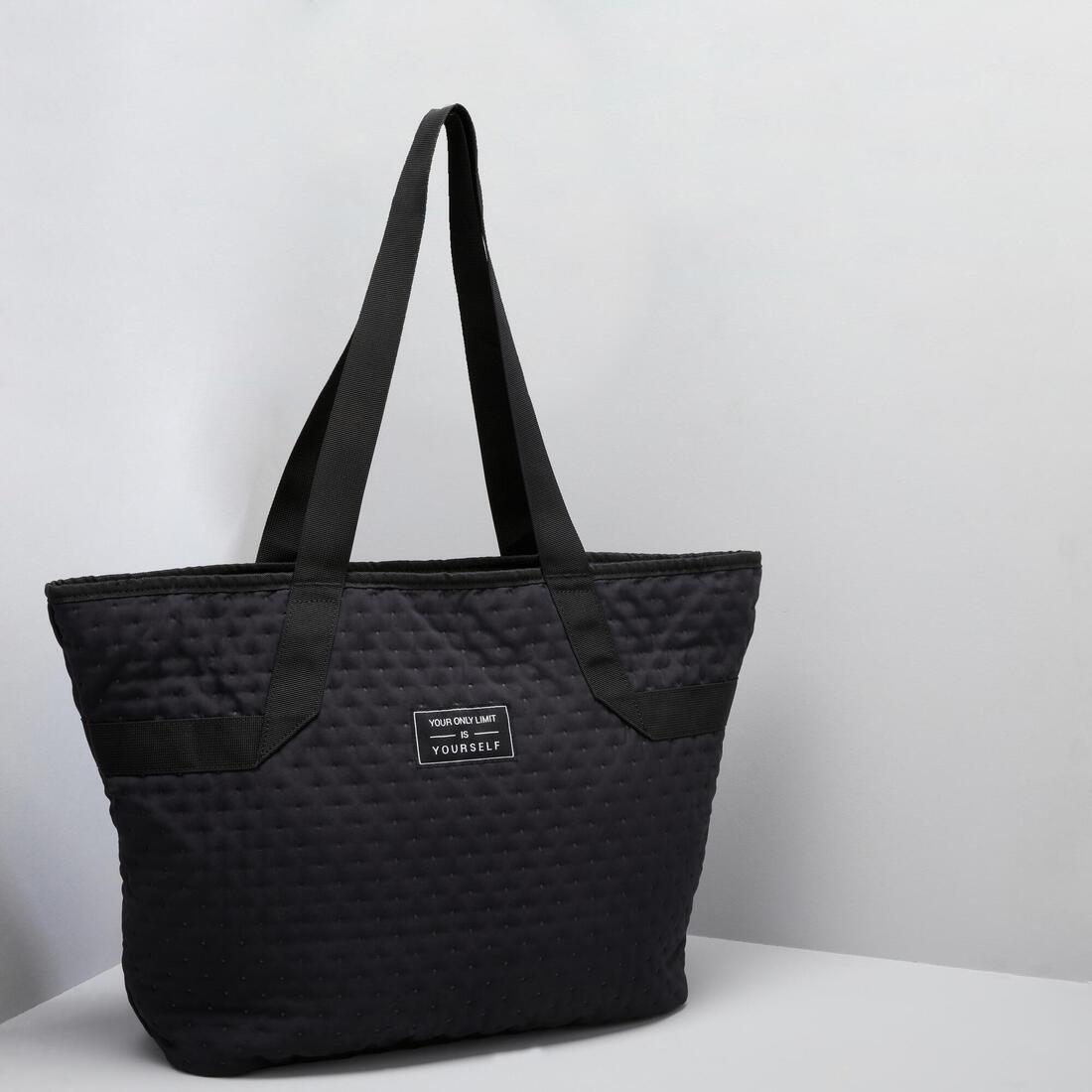 DOMYOS - The Sport Tote: A Must-Have For Your Fitness Kit, Gym - Black