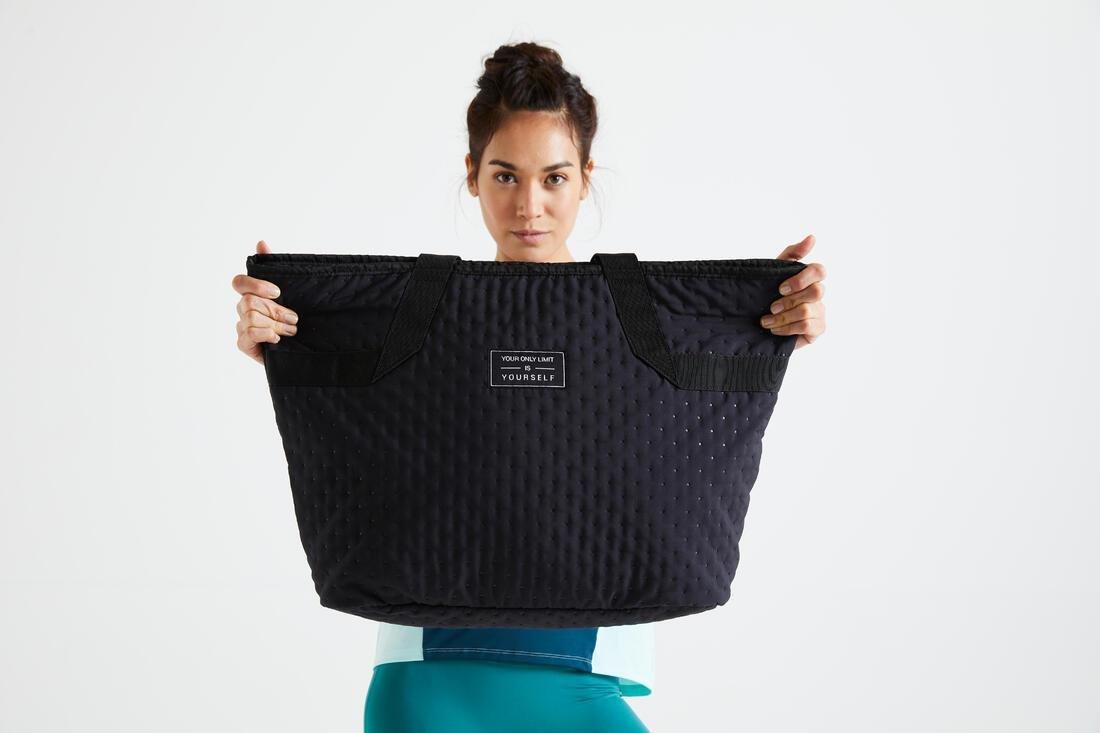 DOMYOS - The Sport Tote: A Must-Have For Your Fitness Kit, Gym - Black