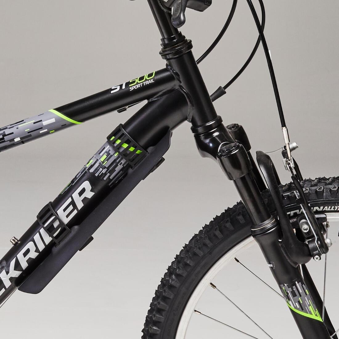 Kids 20" Mountain Bike Mudguard, Black, No Color, large image number 5