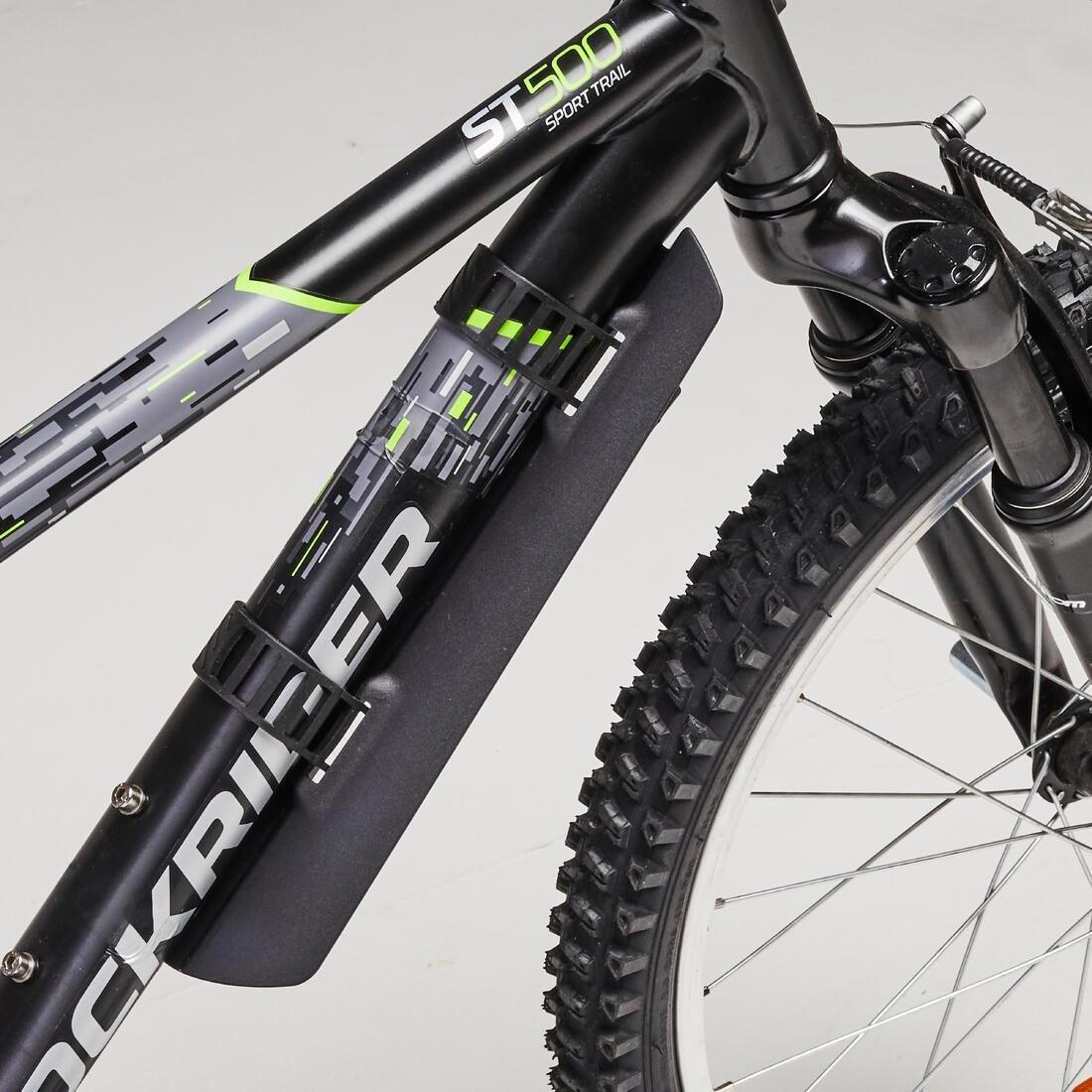 Kids 20" Mountain Bike Mudguard, Black, No Color, large image number 6