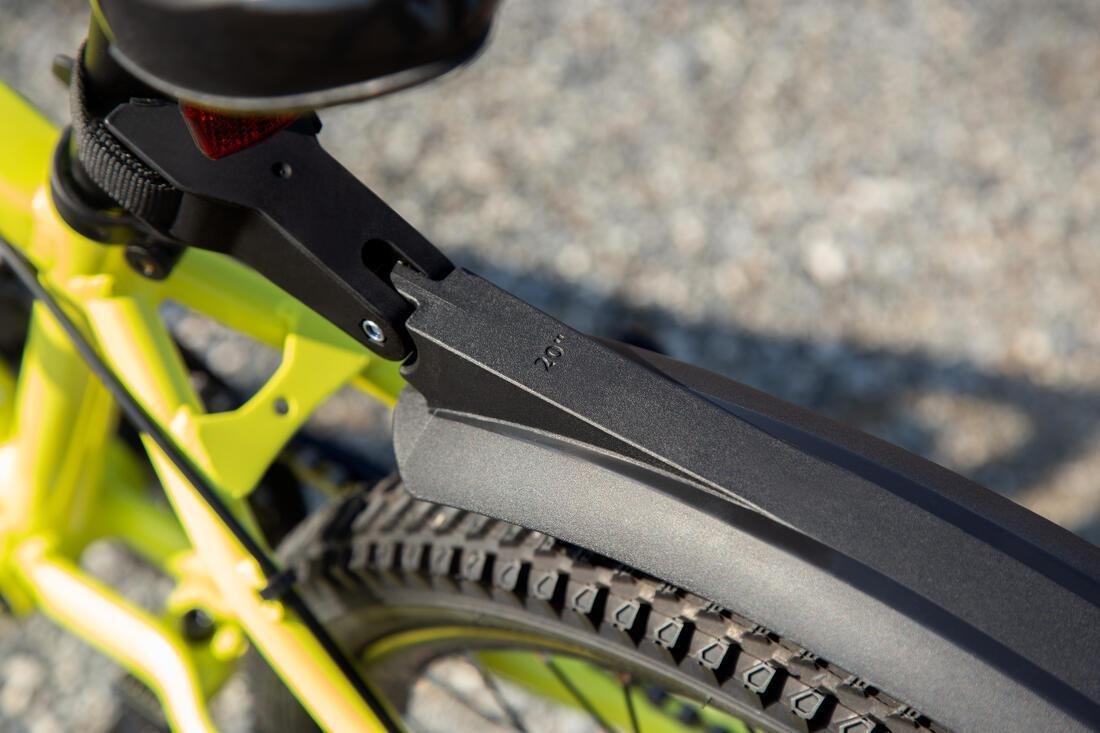 Kids 20" Mountain Bike Mudguard, Black, No Color, large image number 9