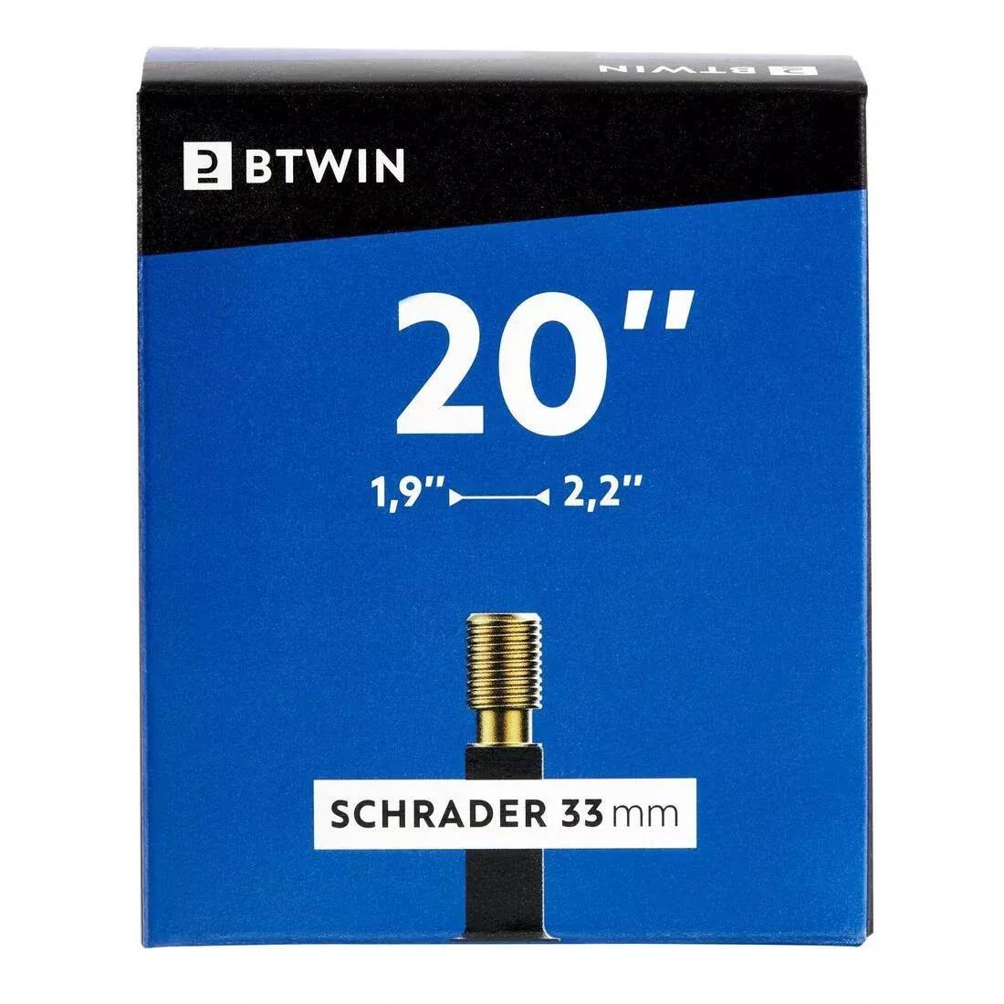 DECATHLON - 20 1.90 to 2.20 Schrader Valve Inner Tube