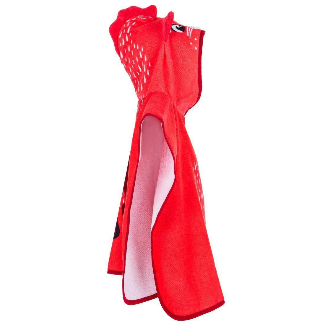 Baby / Kids Poncho With Hood, Red Panda Print Title, No Color, large image number 4