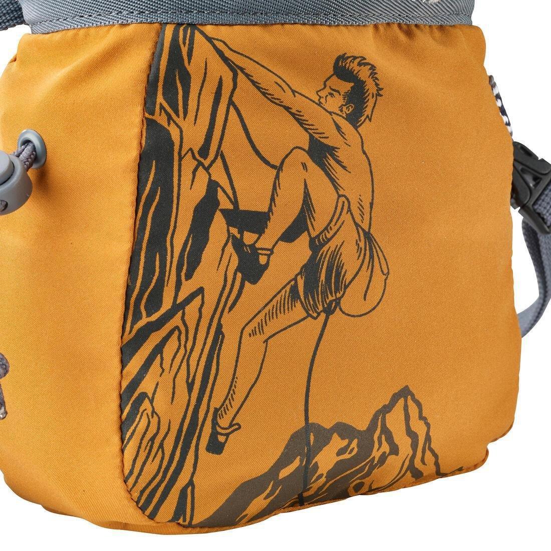 CLIMBING CHALK BAG VERTIKA SIZE L, ochre, No Color, large image number 2