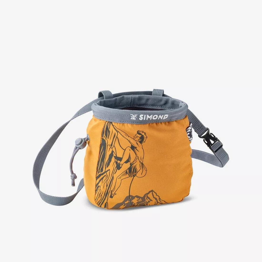 CLIMBING CHALK BAG VERTIKA SIZE L, ochre, No Color, large image number 6