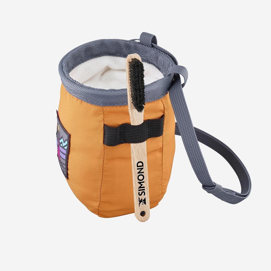 CLIMBING CHALK BAG VERTIKA SIZE L, ochre, No Color, large image number 7