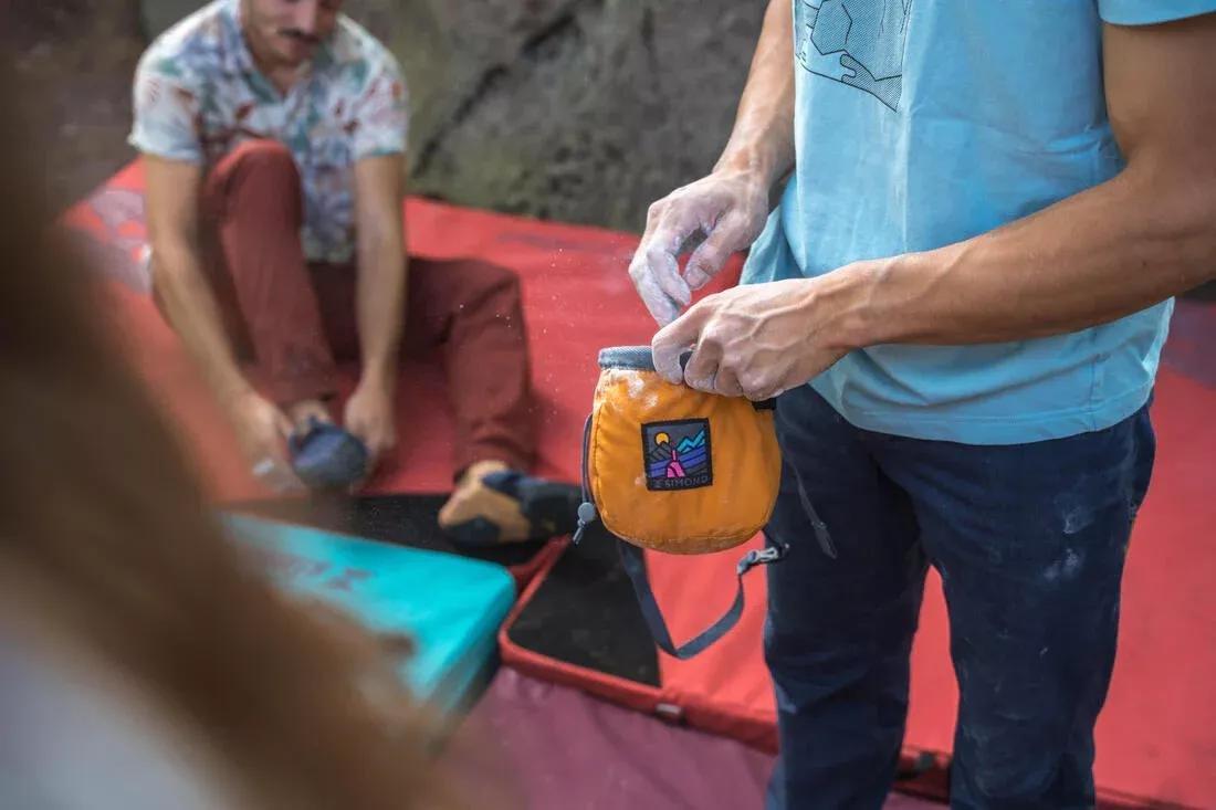 CLIMBING CHALK BAG VERTIKA SIZE L, ochre, No Color, large image number 9