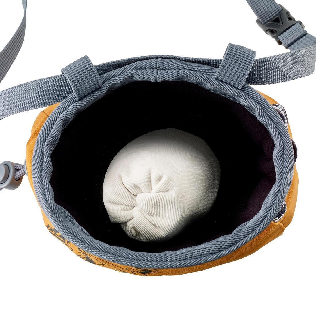 CLIMBING CHALK BAG VERTIKA SIZE L, ochre, No Color, large image number 14