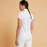 FOUGANZA - Women's Horse Riding Short-Sleeved Competition Polo 500, Snow white