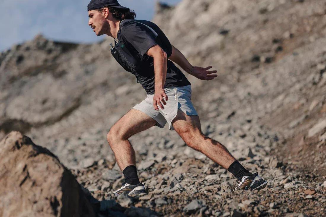 SILVER GREY Men's Trail Running Shorts-KIPRUN Run 900 Ultra-Grey Pearl, No Color, large image number 3