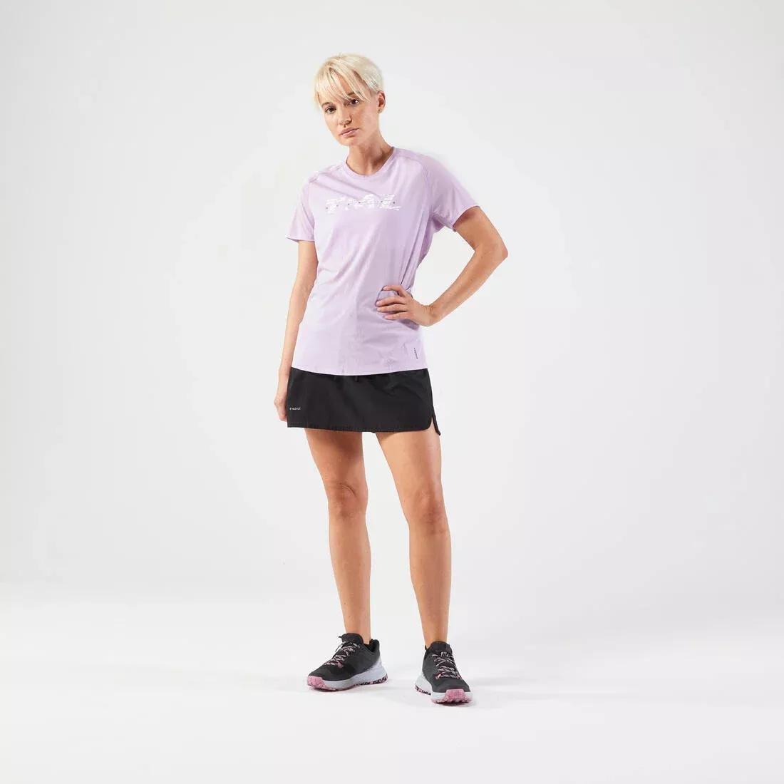 BLACK WOMEN'S TRAIL RUNNING SKORT - BLACK, No Color, large image number 2
