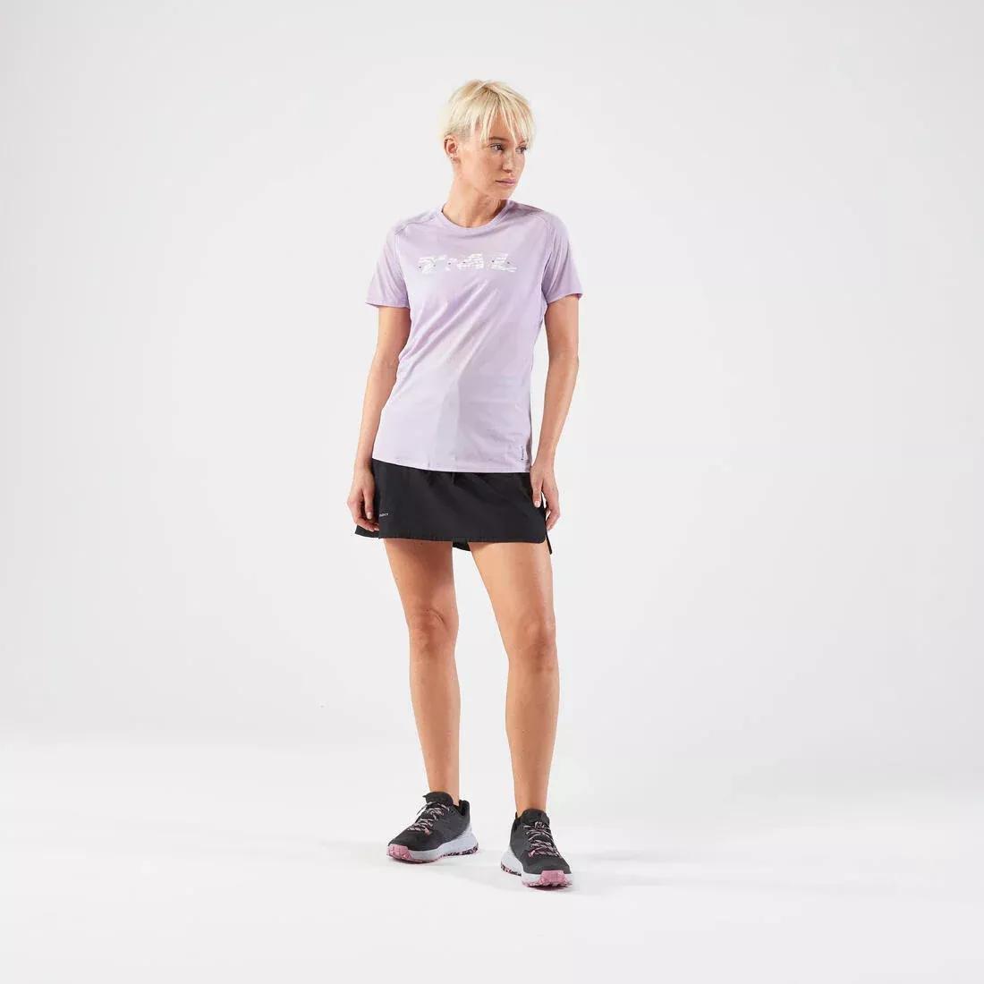 BLACK WOMEN'S TRAIL RUNNING SKORT - BLACK, No Color, large image number 9