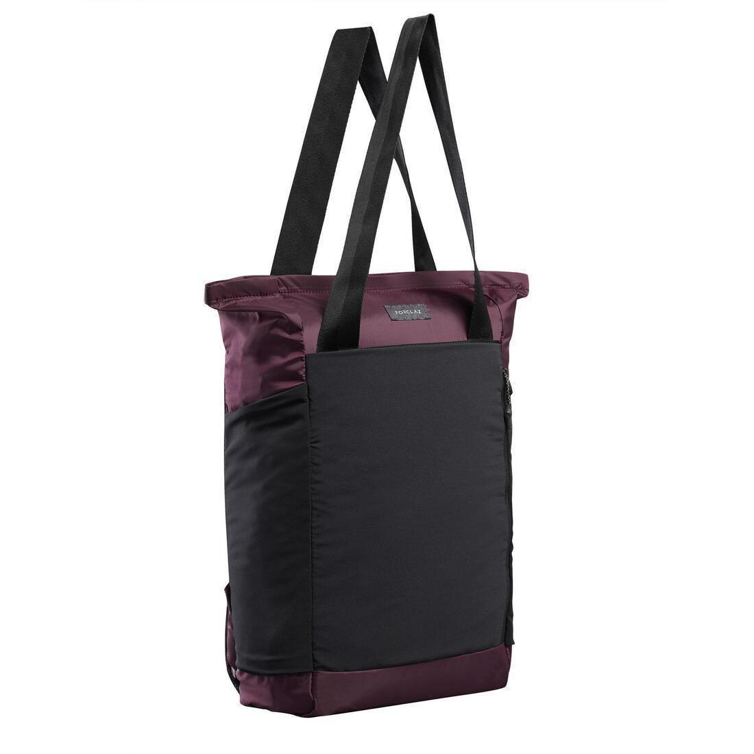 BURGUNDY PURPLE 2in1 tote bag 15L - Travel, No Color, large image number 0