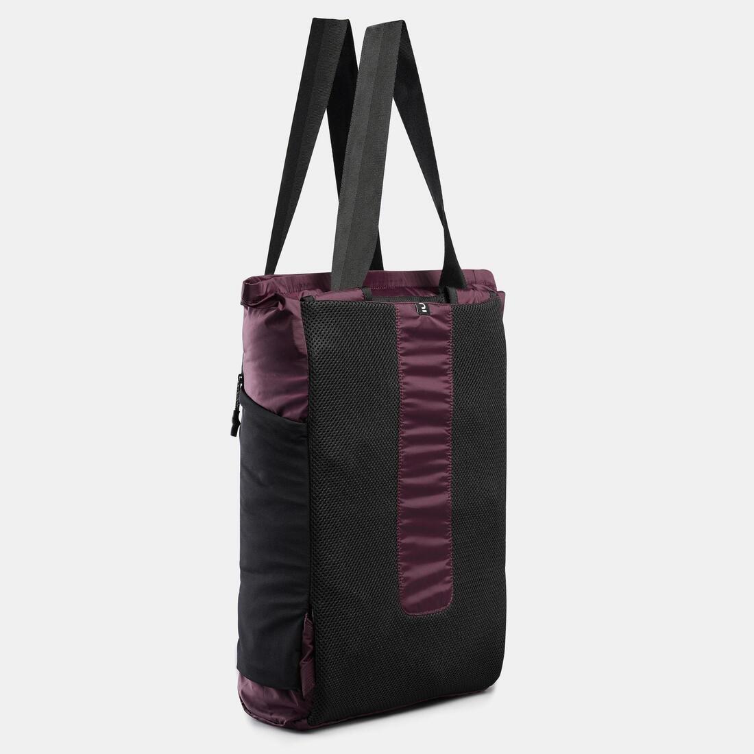 BURGUNDY PURPLE 2in1 tote bag 15L - Travel, No Color, large image number 10