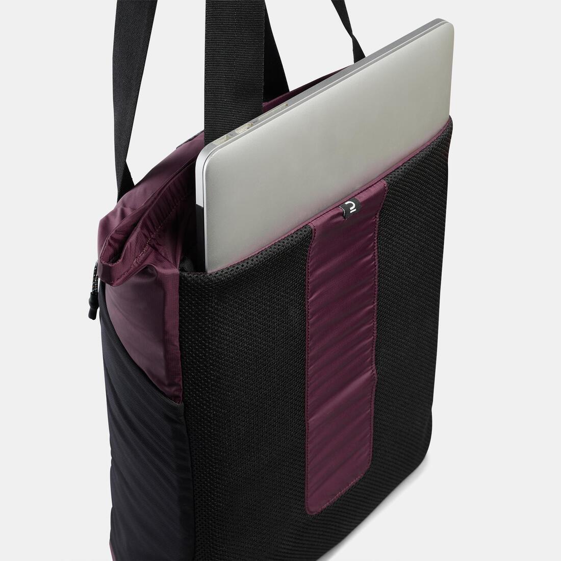 BURGUNDY PURPLE 2in1 tote bag 15L - Travel, No Color, large image number 13