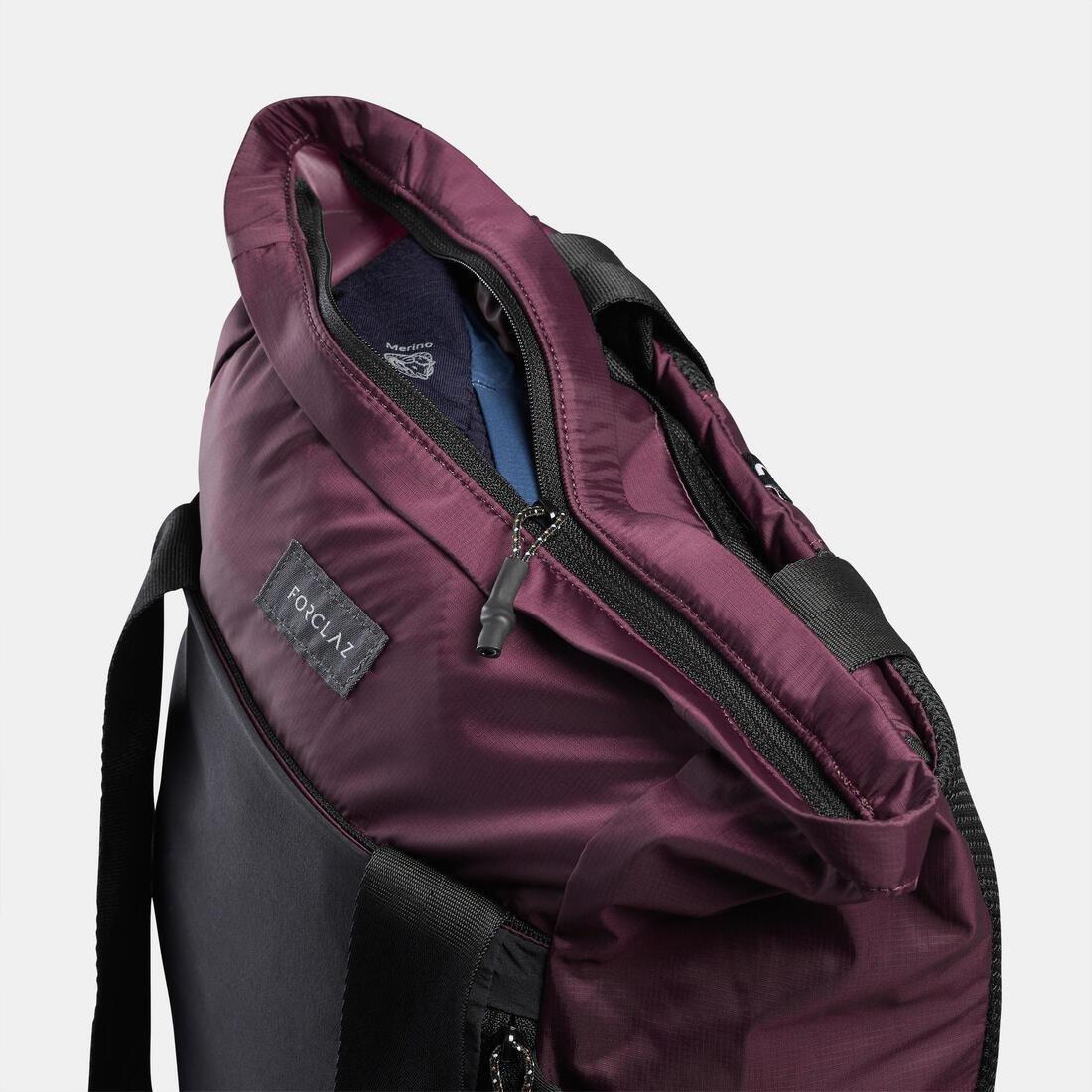 BURGUNDY PURPLE 2in1 tote bag 15L - Travel, No Color, large image number 14