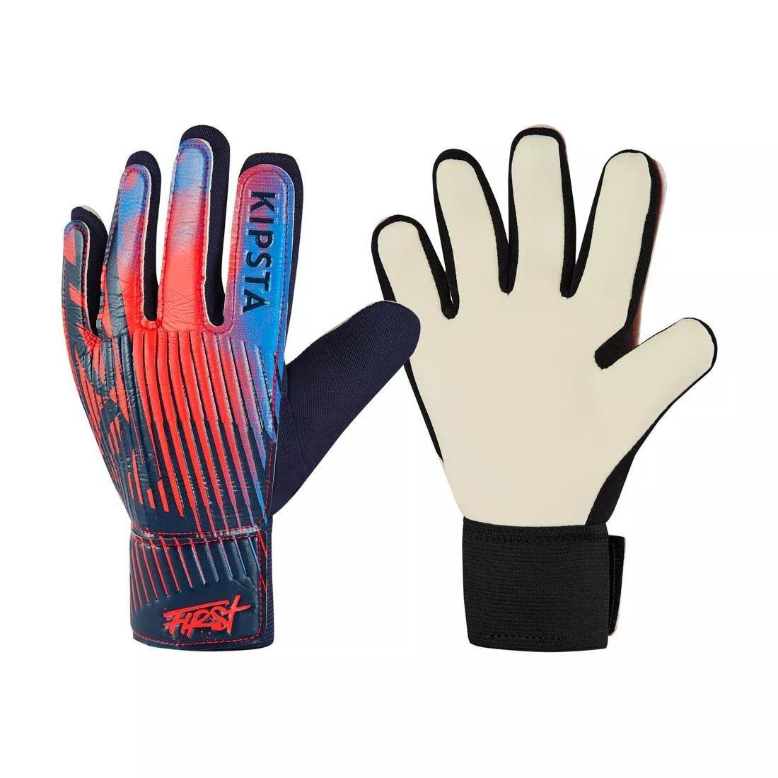 Kids Football Goalkeeper Gloves First, Black, No Color, medium