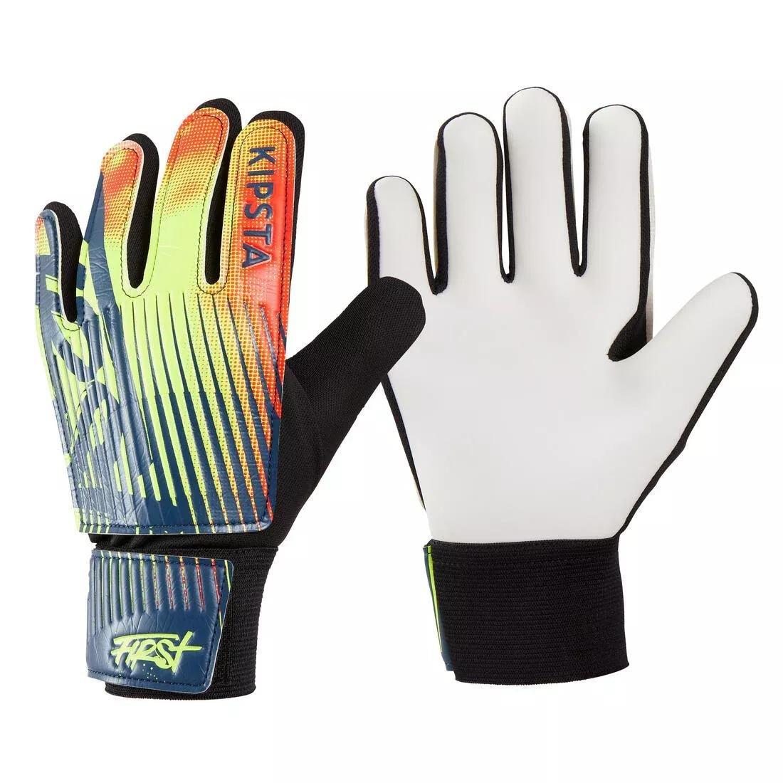 Kids Football Goalkeeper Gloves First, Black, , large image number 9