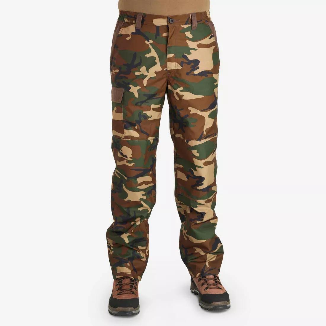 KHAKI WARM WATERPROOF HUNTING TROUSERS 100 - CAMO, 5401_000, large image number 0
