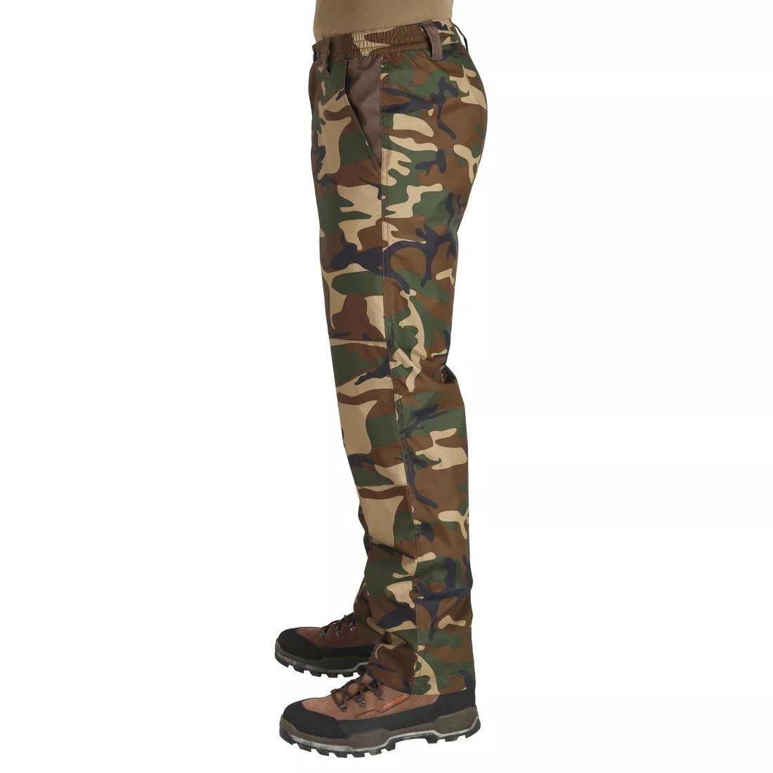 KHAKI WARM WATERPROOF HUNTING TROUSERS 100 - CAMO, 5401_000, large image number 2