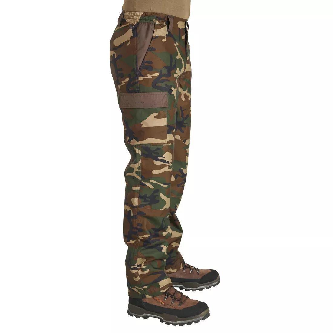 KHAKI WARM WATERPROOF HUNTING TROUSERS 100 - CAMO, 5401_000, large image number 3