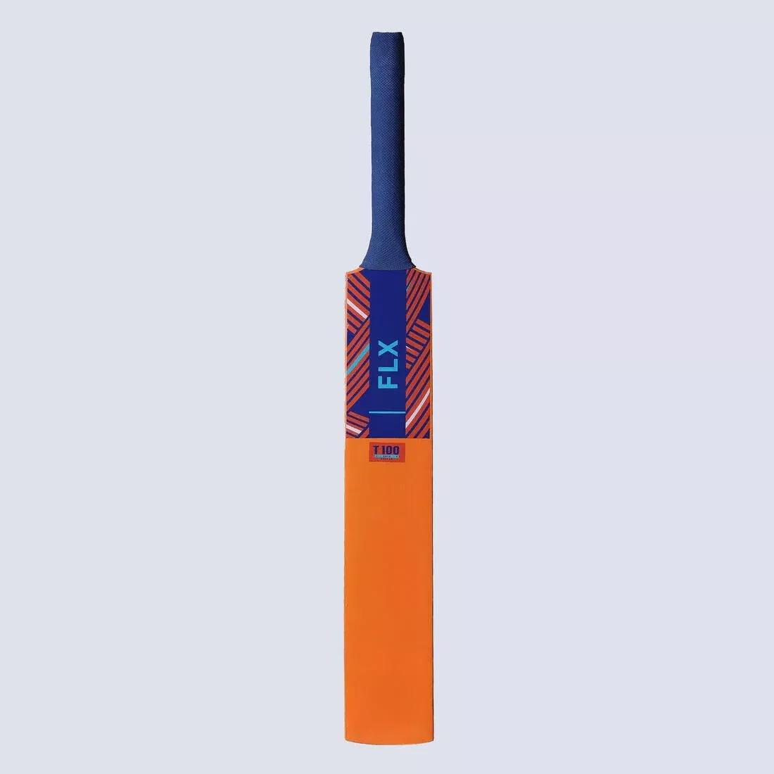 T100 Easy Kids Tennis Ball Cricket Bat, Deep Orange, No Color, large image number 0