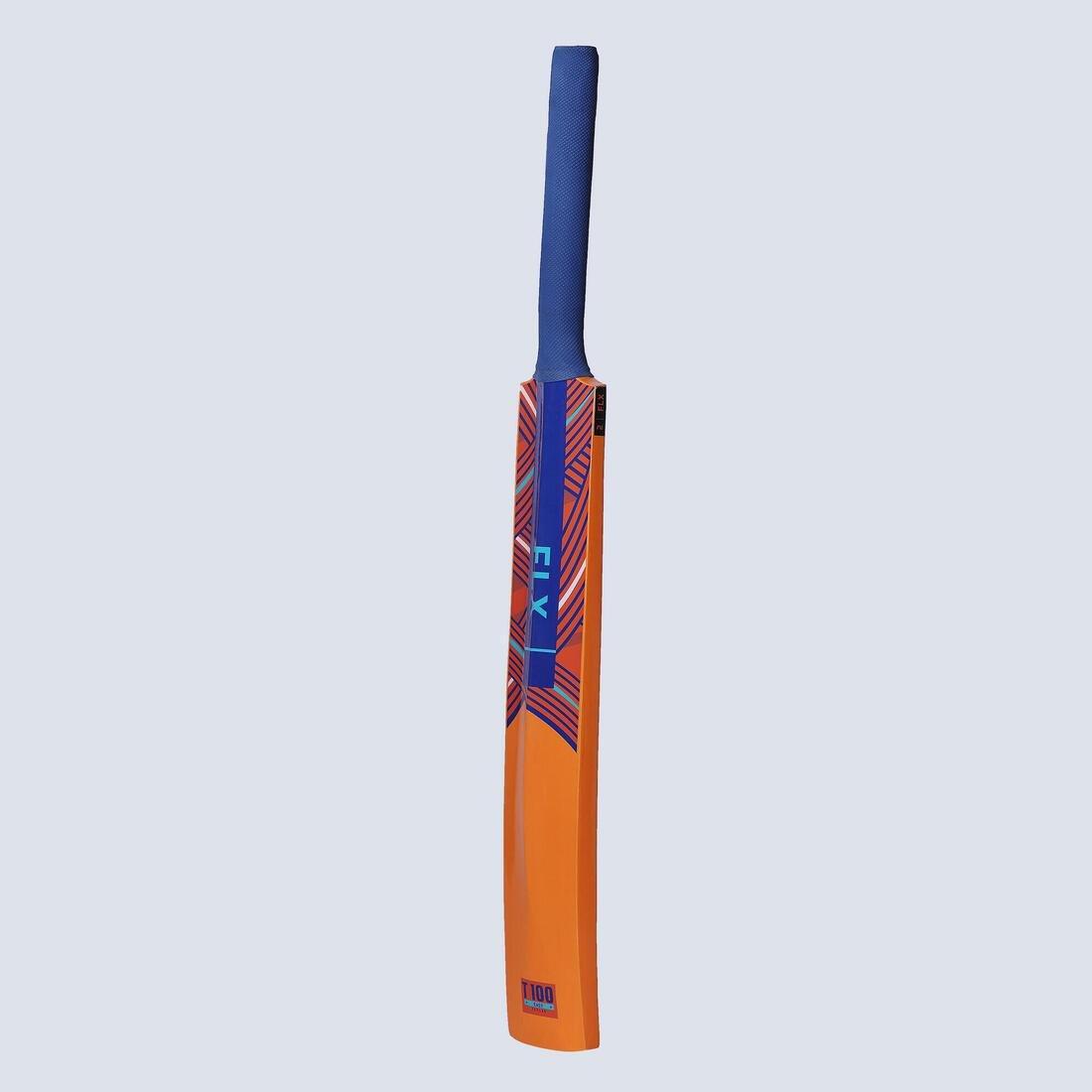 T100 Easy Kids Tennis Ball Cricket Bat, Deep Orange, No Color, large image number 3