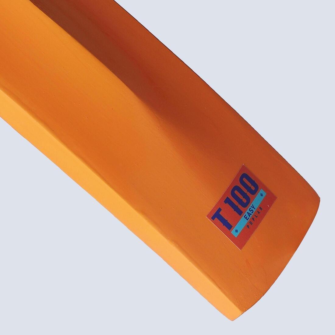 T100 Easy Kids Tennis Ball Cricket Bat, Deep Orange, No Color, large image number 4