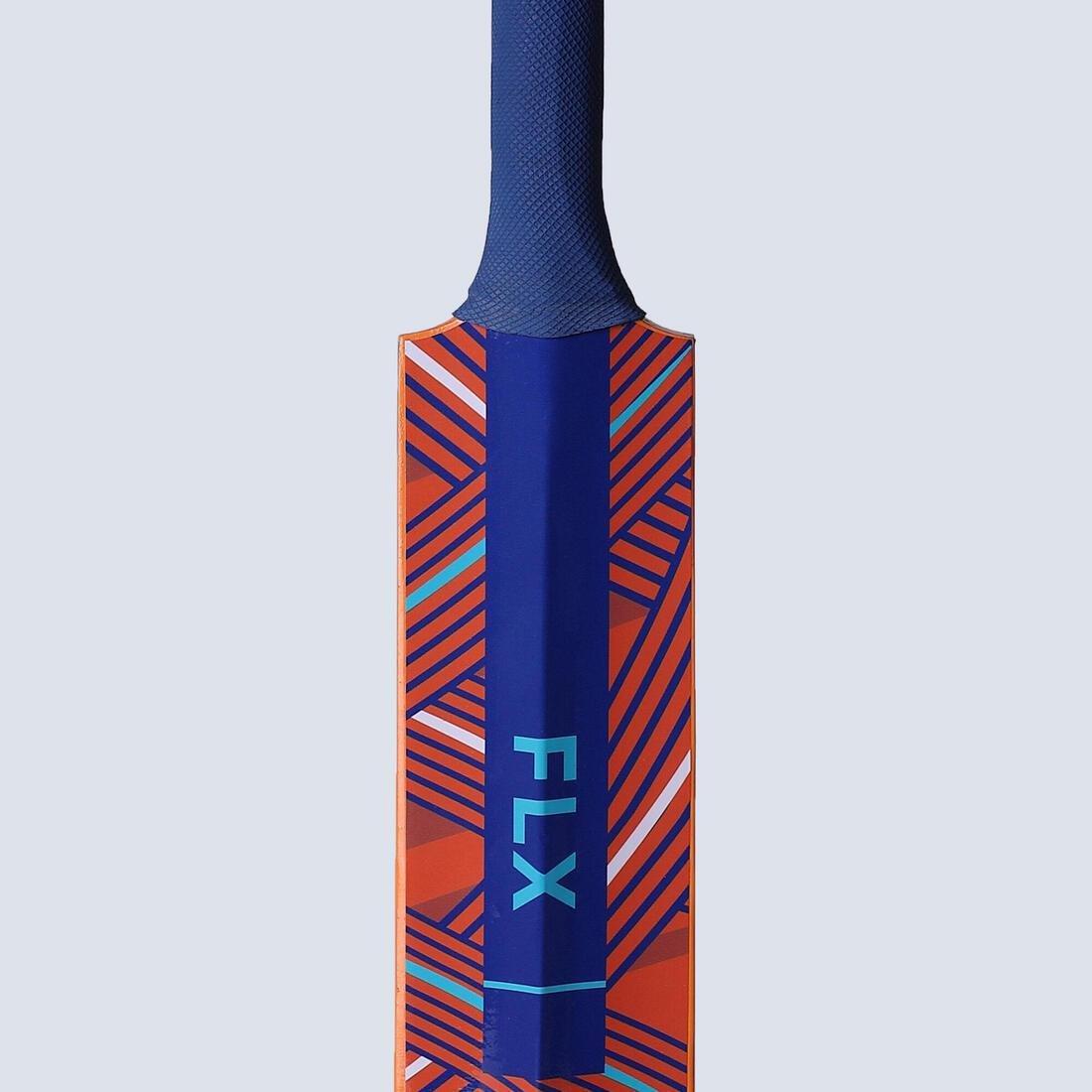 FLX - T100 Easy Kids Tennis Ball Cricket Bat, Deep Orange