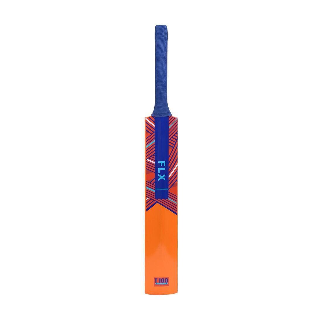 FLX - T100 Easy Kids Tennis Ball Cricket Bat, Deep Orange