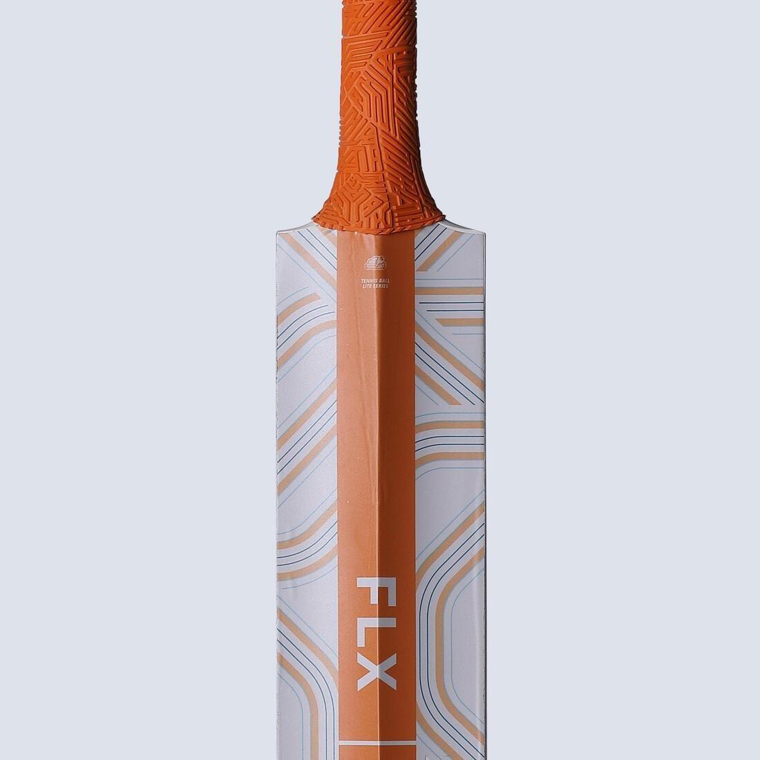 FLX - 500 Lite Kids Tennis Ball Cricket Bat, Deep Orange