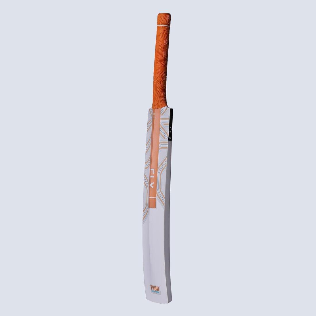 FLX - 500 Lite Kids Tennis Ball Cricket Bat, Deep Orange