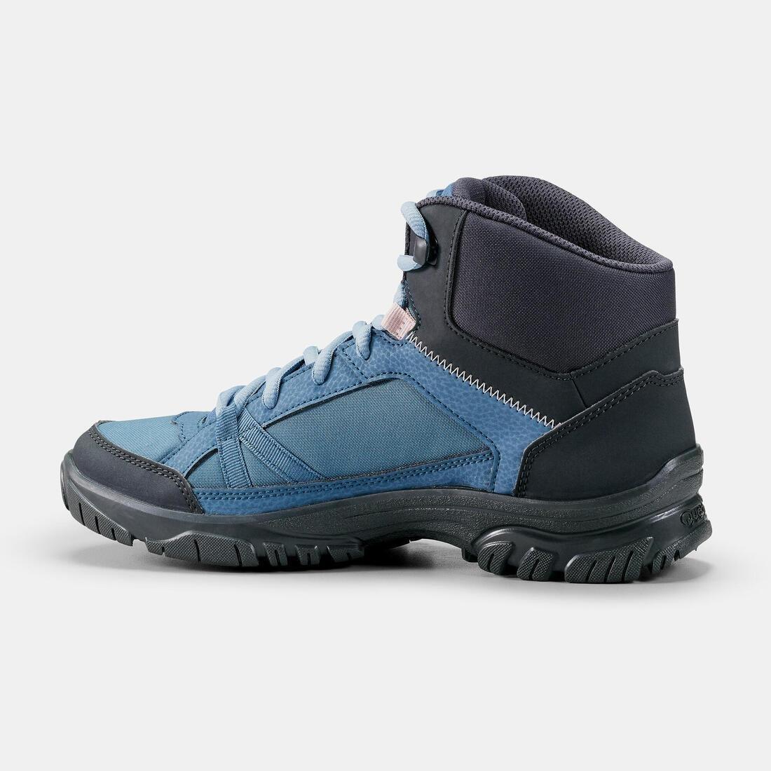Women Hiking Boots - Nh100 Mid, Storm Blue, , large image number 10