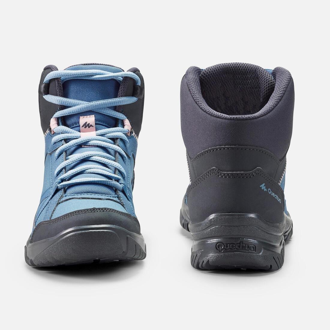 Women Hiking Boots - Nh100 Mid, Storm Blue, , large image number 12