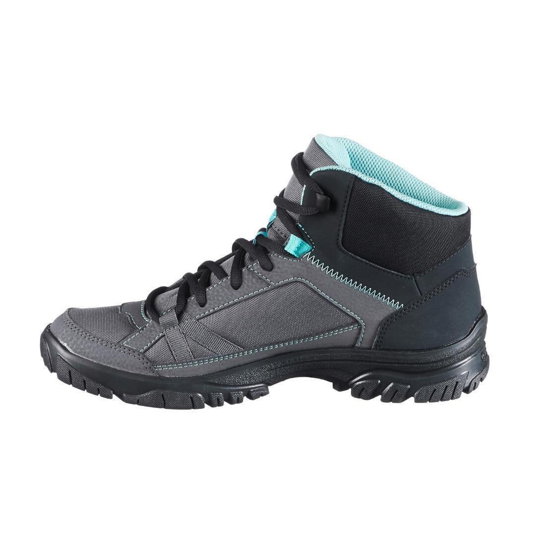 Women Hiking Boots - Nh100 Mid, Storm Blue, , large image number 14