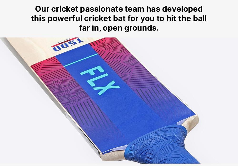 6  T 500 Power Adult Tennis Ball Cricket Bat, Bright Indigo, , large image number 6
