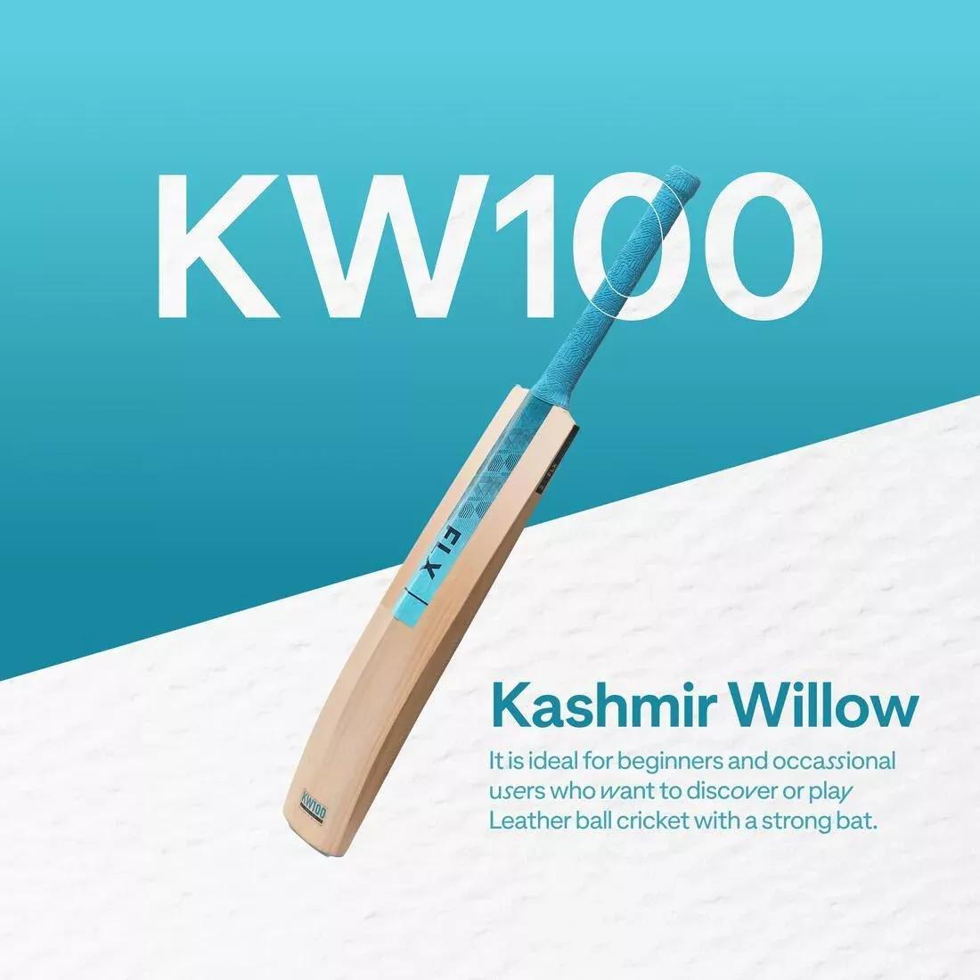 SH Adult Kashmir WillowCricket Bat Kw100 Drb, Teal Green, , large image number 7