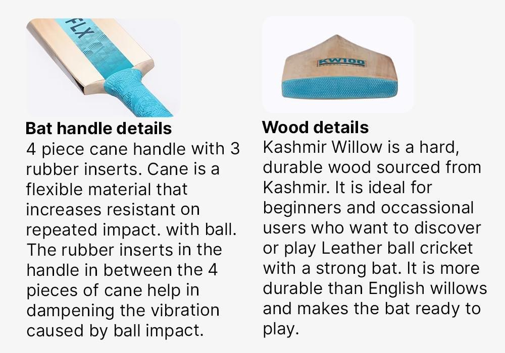 SH Adult Kashmir WillowCricket Bat Kw100 Drb, Teal Green, , large image number 16
