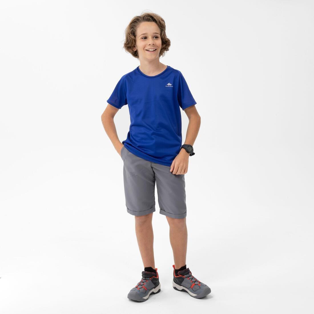 COBALT BLUE Kids' Hiking T-Shirt - MH500 Aged 7-15, , large image number 0