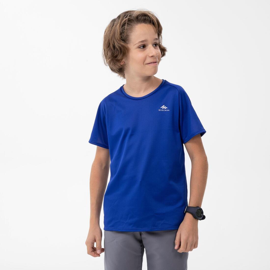 COBALT BLUE Kids' Hiking T-Shirt - MH500 Aged 7-15, , large image number 1