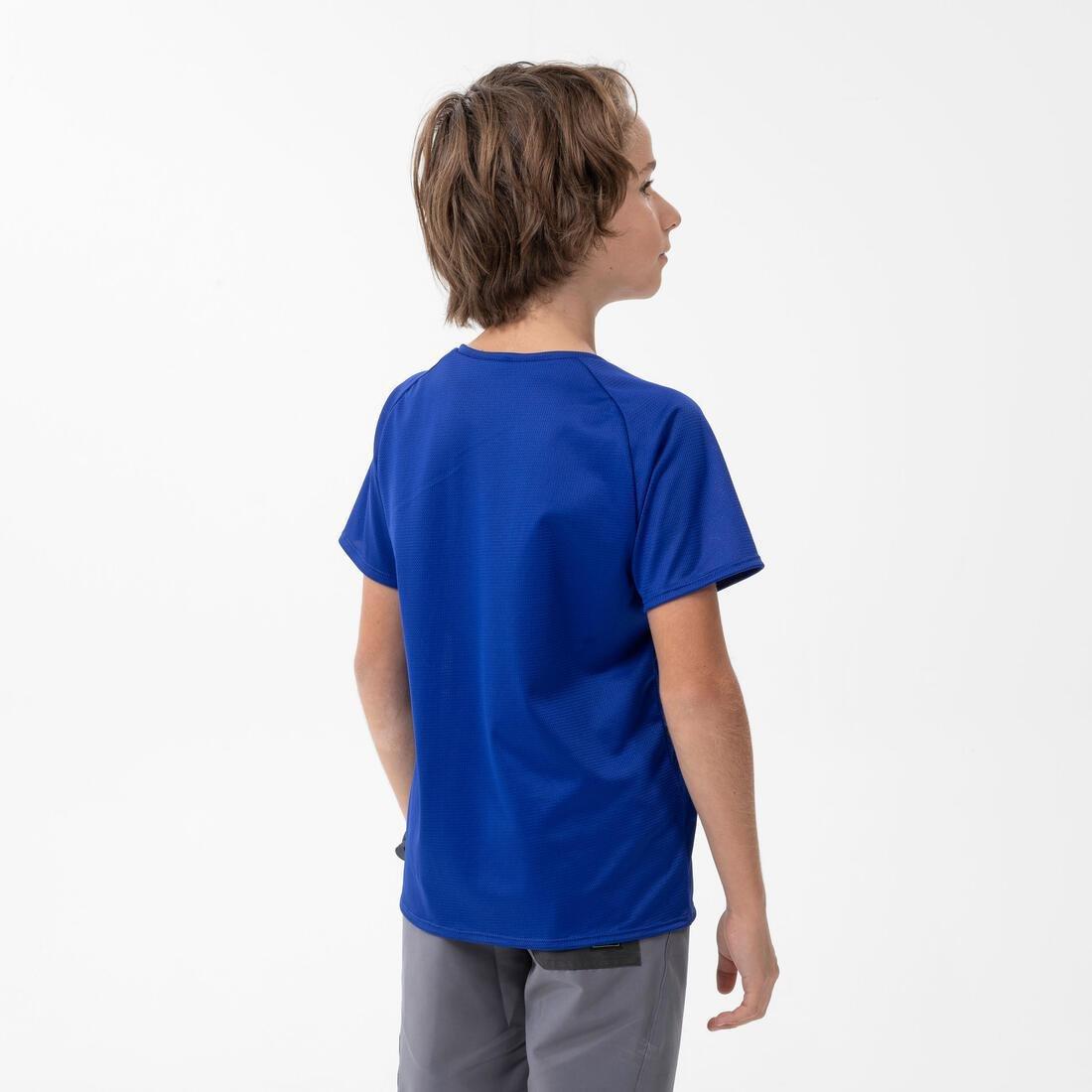 COBALT BLUE Kids' Hiking T-Shirt - MH500 Aged 7-15, , large image number 6