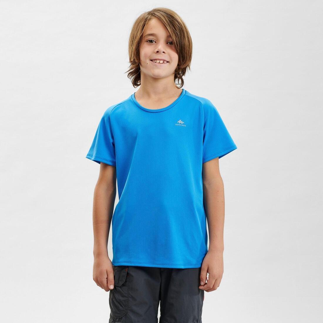 COBALT BLUE Kids' Hiking T-Shirt - MH500 Aged 7-15, , large image number 9