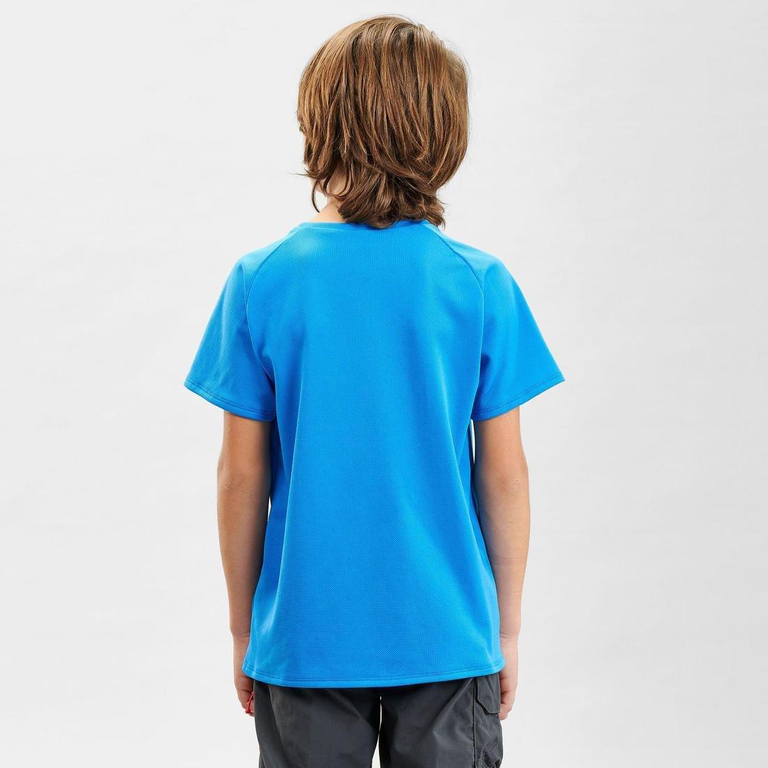 COBALT BLUE Kids' Hiking T-Shirt - MH500 Aged 7-15, , large image number 10