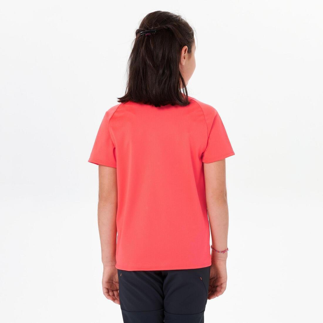 Hike 100 Children's Hiking T-shirt, Strawberry Pink, , large image number 4