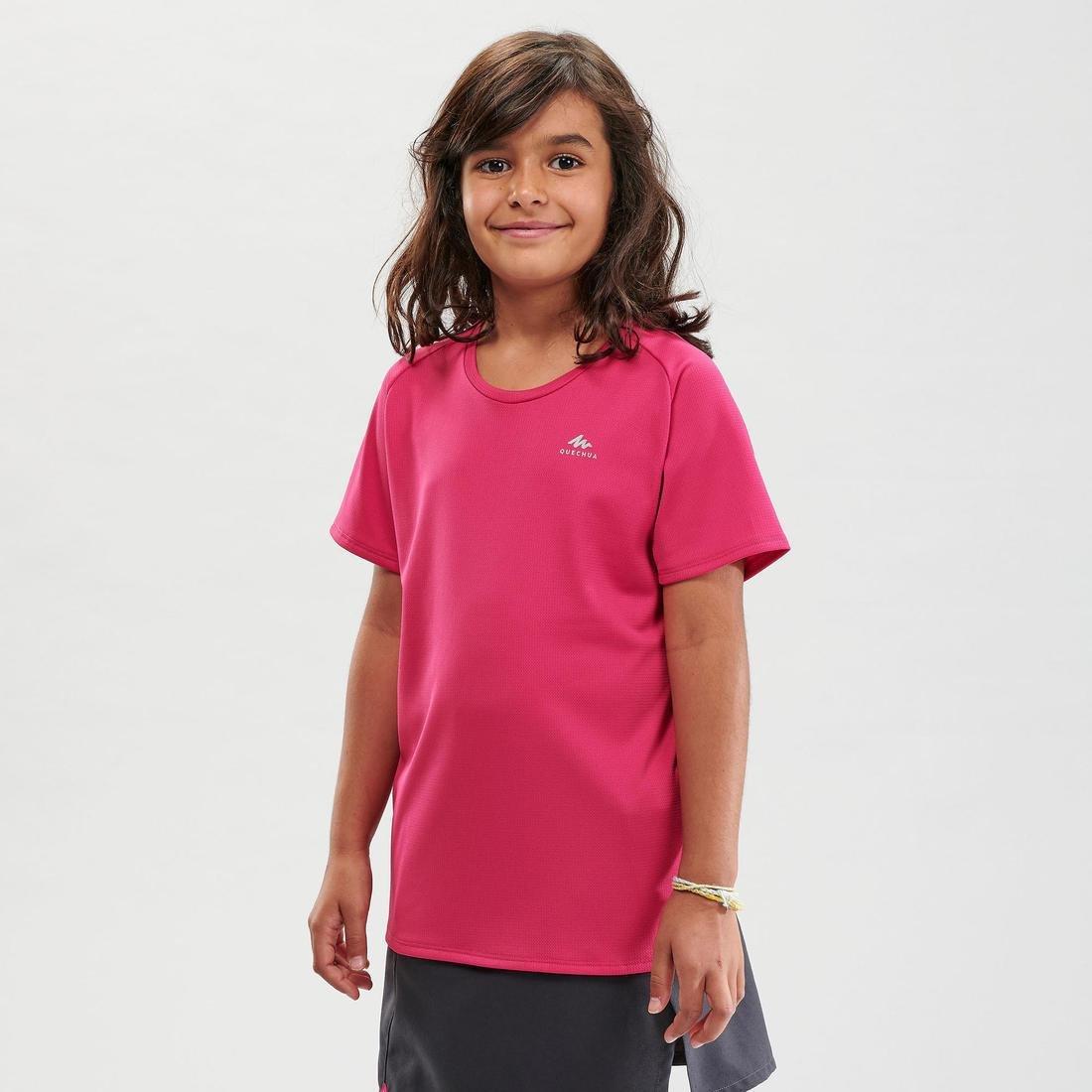 Kids Hiking T-shirt - Hike 100, Pink, No Color, large image number 7